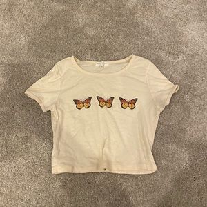 Urban Outfitters Butterfly crop top, size small